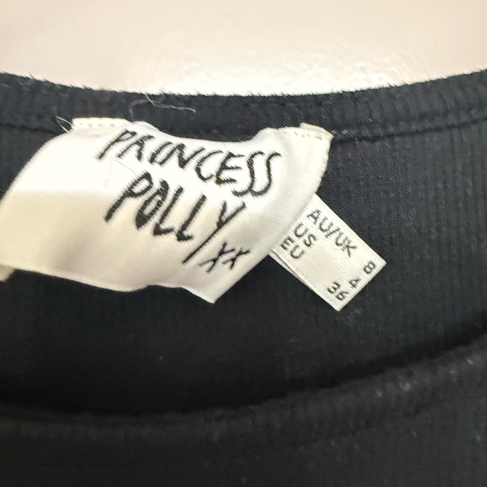 Princess Polly Black Ruched Long Sleeve Top - Picture 3 of 3